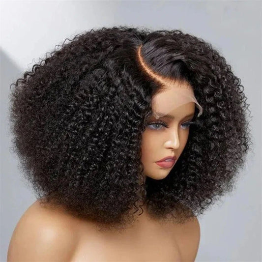 Kinky curly Afro  human hair 16 inch natural  💯  300 density