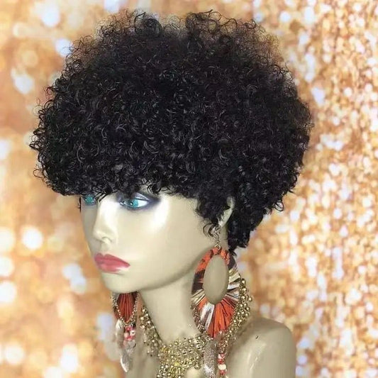 Pixie 6 inch  kinky curly humain hair